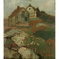 thumbnail image 2 of Arnulf Øverland 15x17 Black Ornate Wood Framed Double Matted Museum Art Print Titled - Landscape with Houses (1911), 2 of 5