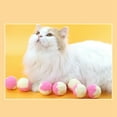 thumbnail image 6 of Baywell Cat Toy Balls, 12Pcs/set, Upgrade Kitten Plush Ball - Interactive Cat Kicker Toys for Indoor, Yellow, 6 of 7