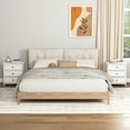 thumbnail image 6 of Resenkos 3-Drawer Nightstand Set of 2 Bedside Table Living Room Small Dresser, 20" Tall, White, 6 of 7