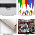 thumbnail image 7 of HFDF Urban Street Art Decoration Poster Banksy Wall Art Life is Beautiful Graffiti Street Giclee Canvas Paintings Pop Art Wall Decor Modern Art for Office Living Room Easy to Hang 16x12inch Framed, 7 of 7