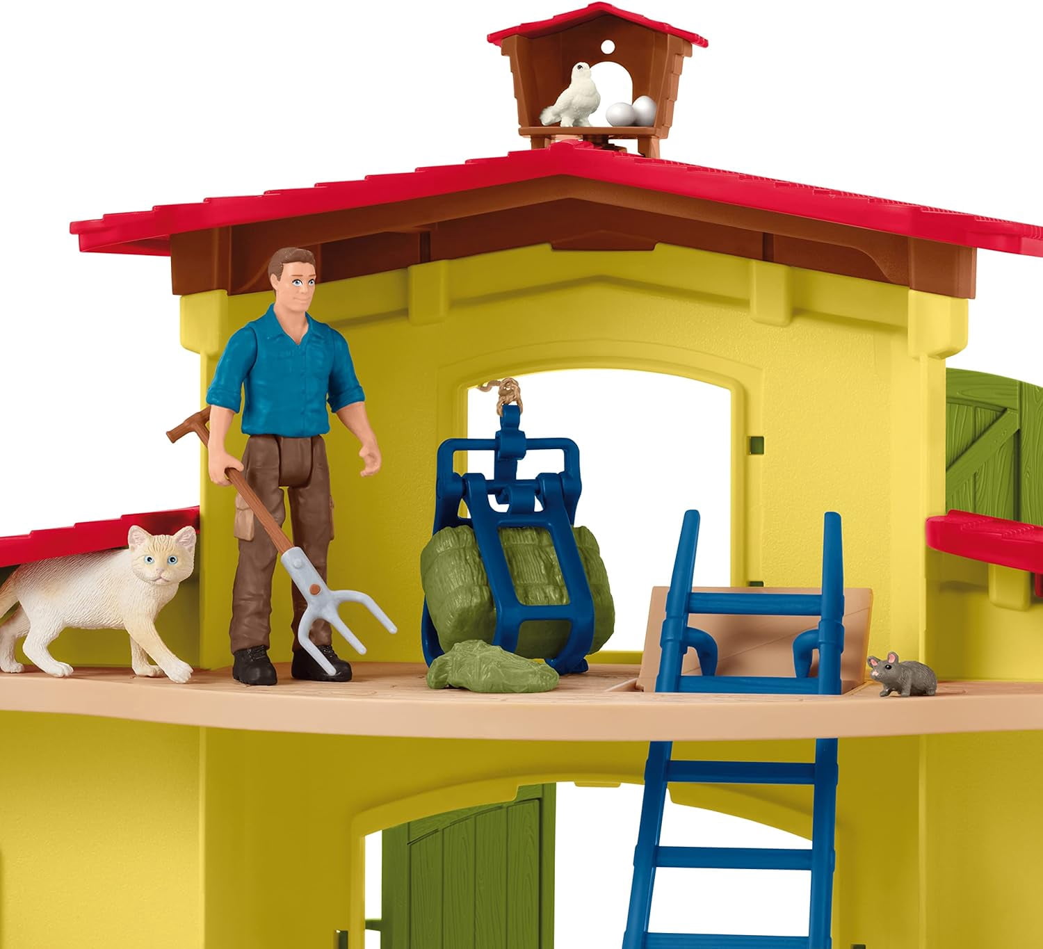 schleich Farm World - 92 PC Farm Animal Playset with Cow, Horse, Pig, Bull and Farm Accessories - Kids Modular Barn Toy for Ages 3+