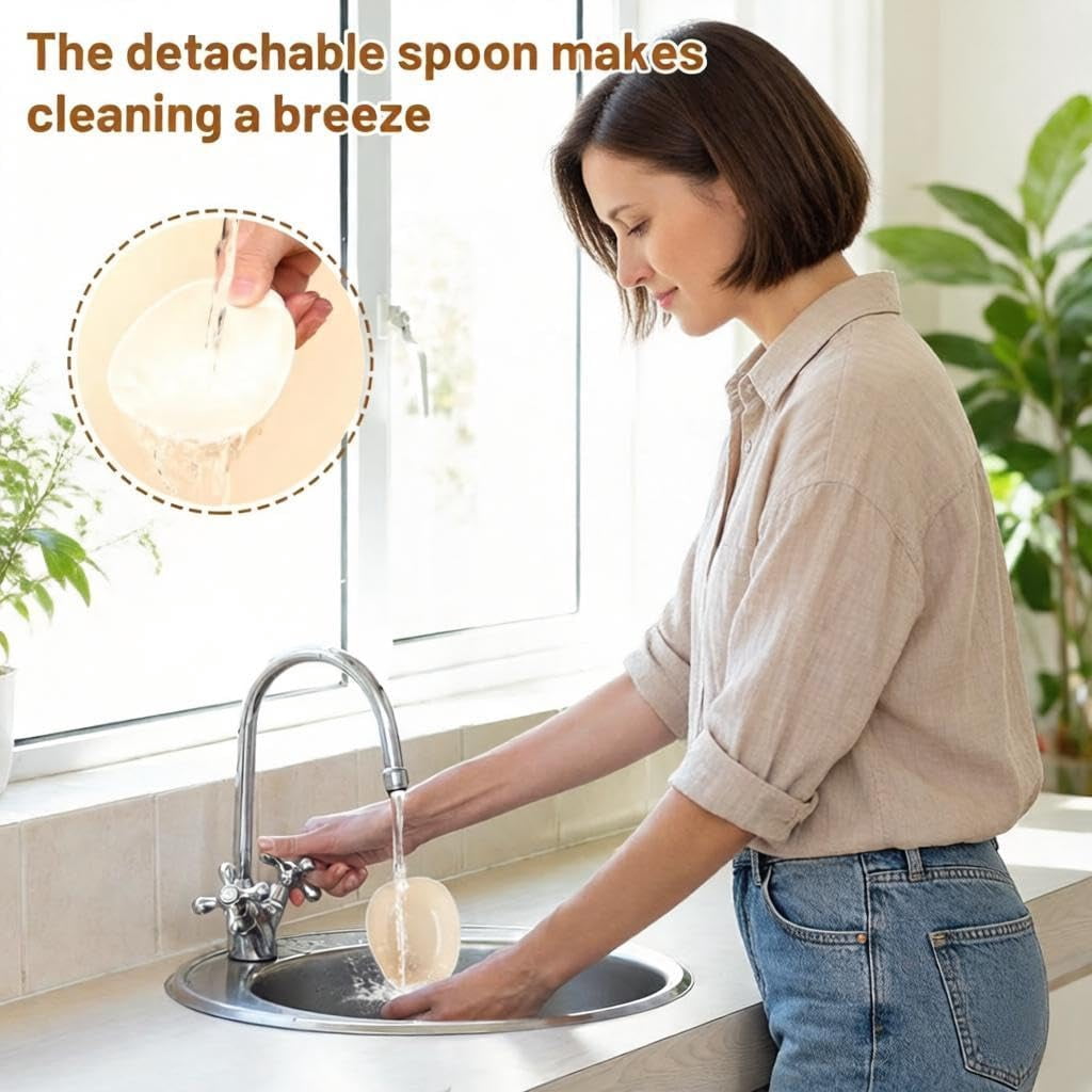 Digital Electric Measuring Spoon Scale, High Accuracy Kitchen Food Scale with LED Screen, Multi-Unit Weight Measuring Tool, Removable Handle Design for Home Cooking and Baking