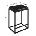 thumbnail image 6 of CLEARANCE! Faux Leather Bar Stools Riley Indoor Black Metal Faux Leather Bar Stools 2PACKS, 6 of 6