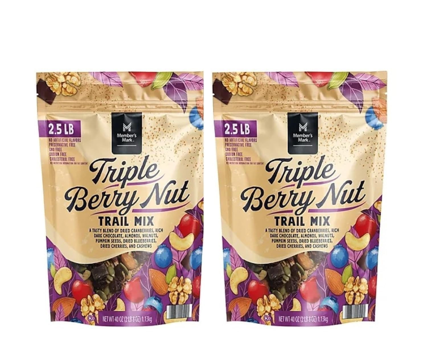 Triple Berry Nut Trail Mix (40 oz.) Pack of 2! - Walmart.com
