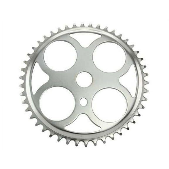 Alta 4 Circles Bike Steel Sprocket/Chainring, 46T Steel Bicycle Chrome , (46 Teeh (1/2 x 1/8)