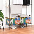 thumbnail image 3 of Yayeee Foldable Storage Basket for Shelves with Handles Waterproof Cloth Bins, Abstract Plants, 3 of 7