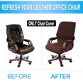 thumbnail image 6 of PiccoCasa Jacquard Office Chair Cover Swivel Chair Computer Armchair Protector, Coffee Brown, 6 of 7