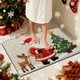 thumbnail image 5 of Felpudo Navideño de Punto para Baño | Felpudo Absorbente Multicolor con Base Antideslizante | Alfombra de Poliéster de Terciopelo Cristal Suave | Decoración Navideña para La Entrada Del Baño y El Sue, 5 of 6