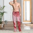 thumbnail image 2 of Balery Striped Meat Pantalones de pijama para hombre, pijama ultraligero, pantalón de descanso-3X-Large, 2 of 6