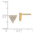 thumbnail image 2 of FB Jewels 14K Yellow Gold Diamond Triangle Earrings, 2 of 2