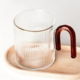 thumbnail image 5 of Unbreakable Mouthwash Cup Toothbrush Cups with Handle Bottle Durable h Tumbler for Accessories Household Couple Adults Women Men clear and brown hand, 5 of 9