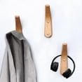 thumbnail image 3 of SZTXJ 4 Pieces Wooden Coat Hooks Natural Wood Wall Hanger Simple Modern V-Shape Wall Mount Stor (Wood Color), 3 of 5