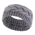 thumbnail image 4 of Diadema Salvador de punto elástico Turbante para niñas y adultos Gris, 4 of 10