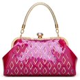 thumbnail image 1 of LinYooLis Sac à Main Rétro à Poignée Supérieure pour Femmes Sac à Bandoulière avec Serrure de Baiser Sac de Soirée pour Fête Portefeuille avec Sangle Réglable, 1 of 7