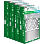 Filterbuy 16x25x5 MERV 8 Pleated HVAC AC Furnace Air Filters for Honeywell FC100A1029, Lennox X6670, Carrier, Bryant, & More (4-Pack)