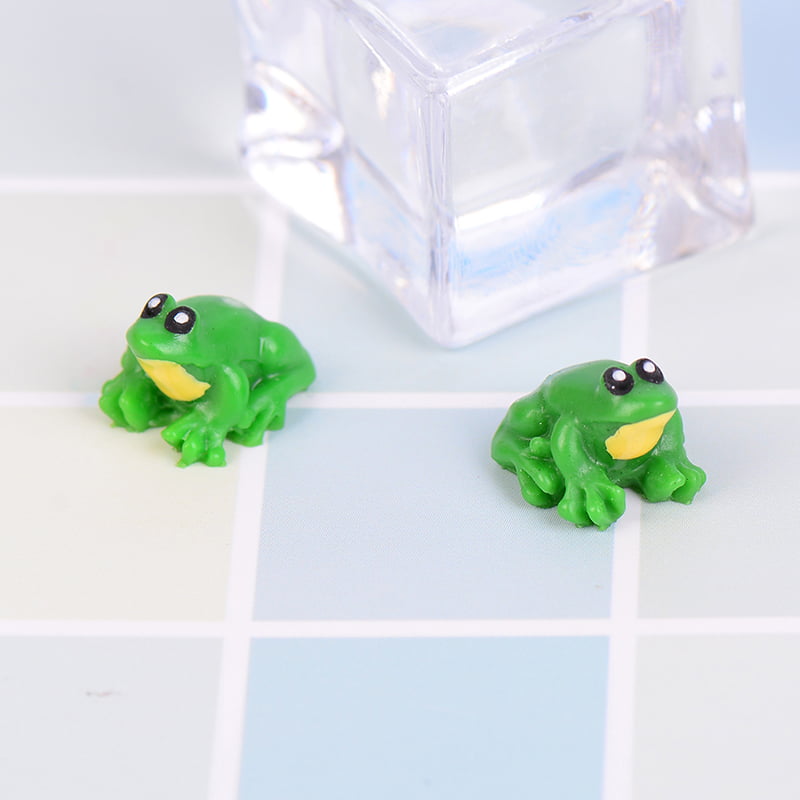 2PCS Dollhouse miniature game scene model accessories mini frog Jl 