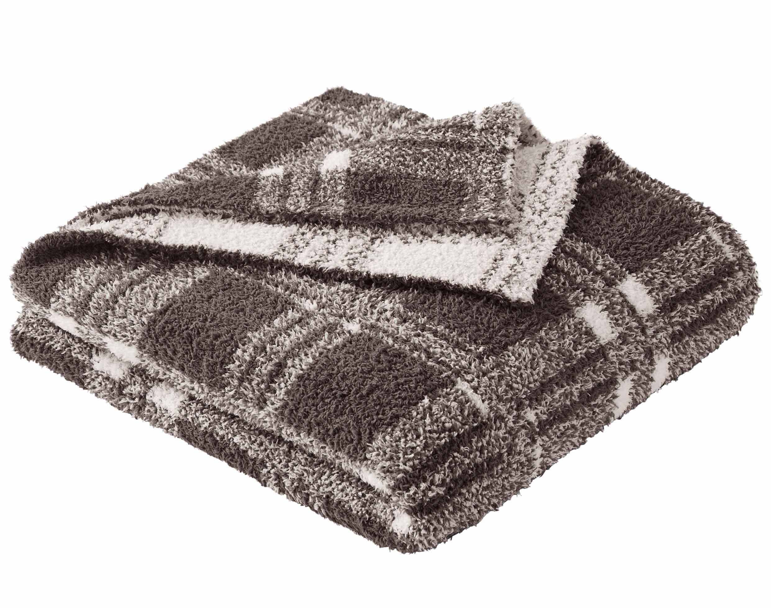Better Homes & Gardens Soft Cozy Knit Oversize Couch Throw Blanket, Plaid