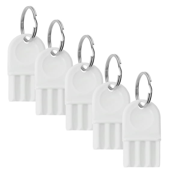 ULTNICE 5 Sets Toilet Towel Key White ABS Universal Replacement For General Users