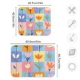 thumbnail image 4 of Yayeee Dish Drying Mat for Kitchen Counter 16"x18" Microfiber Absorbent Pad, Blue Flowers, 4 of 7