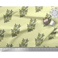thumbnail image 3 of Soimoi Polyester Crepe Fabric Leaves & Floral Block Print Sewing Fabric Yard 52 Inch Wide, 3 of 3