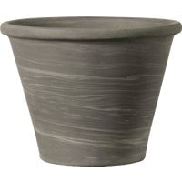 Deroma 225957 6.7 x 5 in. Round Duo Planter, Grafite - Pack of 16