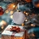 thumbnail image 5 of Adornos navideños, adornos navideños, regalos navideños, 12 bolas navideñas de terciopelo flocadas, adornos navideños de plástico, adornos colgantes decorativos navideños, decoración para árbol de Nav, 5 of 7
