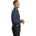 thumbnail image 3 of Port Authority Long Sleeve Core Classic Pique Polo-2XL (River Blue Navy), 3 of 6