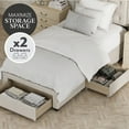 DG Casa Argo Tufted Upholstered Panel Bed Frame with Storage Drawers