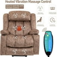 thumbnail image 4 of EPICOZY Large Power Lift Recliner Chair for Elderly Tall Man, Overstuffed Widen Massage Electric Recliner with Heat Vibration, Extended Footrest, Cup Holders, Side Pockets & USB Ports, Fabric Brown, 4 of 7