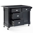 thumbnail image 4 of Crosley Lacey 4 Drawer Kitchen Cart in Black, 4 of 9