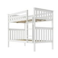 thumbnail image 4 of Max & Lily Twin over Twin Bunk Bed for Kids, Solid Wood Bunk Beds with Ladder, White, 4 of 13