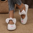 thumbnail image 6 of longantii Womens Mary Jane Shoes Slip on Dressy Ballerina Flats Shoes for Women 2026 Soft Non-Slip Flats for School Formal Walking White, 6 of 8
