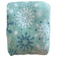 thumbnail image 3 of The Big One Oversized Blue Foil Snowflake Microplush Throw Blanket - 5ft x 6ft, 3 of 5