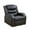 Black-Round Arm, variant on TrumanPick Manual Recliner Rocker Chair, Leather Rocker Recliner Living Room Lazy Boy Reclining Chairs for Adults Small Spaces, Black