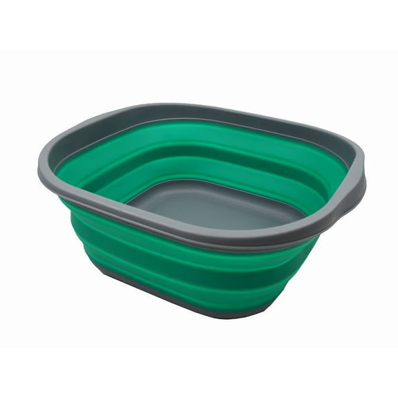 SAMMART 10L (2.6 Gallons) Collapsible Tub - Foldable Dish Tub - Portable Washing Basin - Space Saving Plastic Washtub