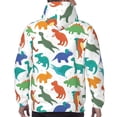 thumbnail image 7 of Sigee Colorful Dinosaur for Men's Pullover Hoodie Sweatshirts Adult Casual Long Sleeve Sweatshirts ,Sizes S-4XL-X-Large, 7 of 7