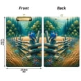 thumbnail image 3 of Plastic Clipboard Acrylic Hanging Clip Board with silver Low Profile Office School Supplies 12.5x9 Bluebirds and Forests, 3 of 9