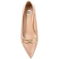 thumbnail image 5 of Journee Womens Rumi Kitten Heel Loafer Pointed Toe Pumps, Widths Available, 5 of 10