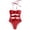 Red, variant on Women's One Piece Swimsuit Removable Padded Cups Body Contouring Bare Back V-Neck Fringe Details Pool Pink L