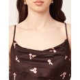 thumbnail image 4 of Moomaya Printed Velvet Crop Tops For Women Adjustable Spaghetti Straps Sweetheart Neck Crop Top, 4 of 7