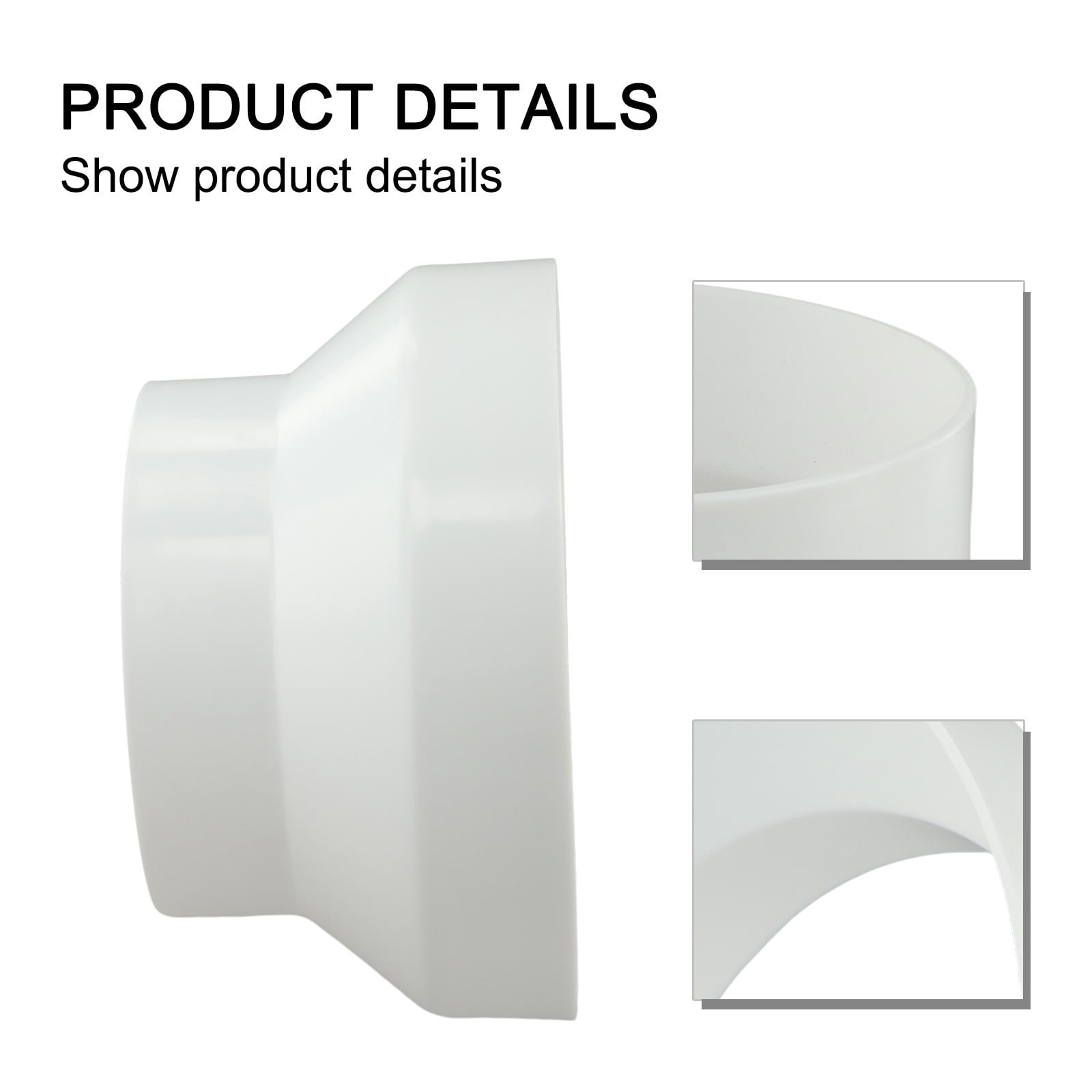 Ana Ventilation Pipe Reducer Adaptor ABS Vent Pipe Reducing Adapter Fittings Suitable For Duct Fan Exhaust Hose Connector Home Decor