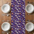 thumbnail image 6 of Halloween Horror Skull Table Runner - 108 Inch Long, Kitchen Dining Table Runner Dresser Scarves, Pumpkins Bats Purple Farmhouse Decor for Coffee Tables Wedding Party Banquet, 6 of 8