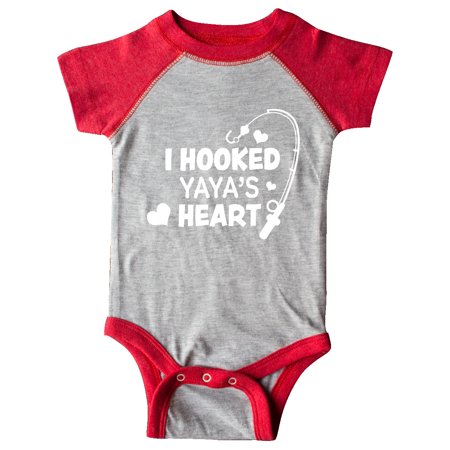 

Inktastic I Hooked Yaya s Heart with Fishing Rod Gift Baby Boy or Baby Girl Bodysuit