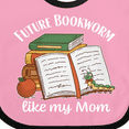 thumbnail image 4 of Inktastic Future Bookworm Like My Mom Boys or Girls Baby Bib, 4 of 4