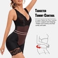thumbnail image 3 of Shapewear Bodysuit for Women Tummy Control Tops V Neck Body Shaper Lace Thigh Waist Slimmer, 3 of 4