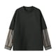 thumbnail image 3 of pstuiky camisetas de manga larga para hombre, Sudadera con capucha de dos piezas, estilo jersey, de manga larga y cuello redondo, de color liso, para hombre salir tops m, 3 of 3