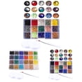 thumbnail image 2 of Coofit Loose Bead Set Artificial Crystal Bead Glass Bead Spacer Bead for Jewelry Making, 2 of 10