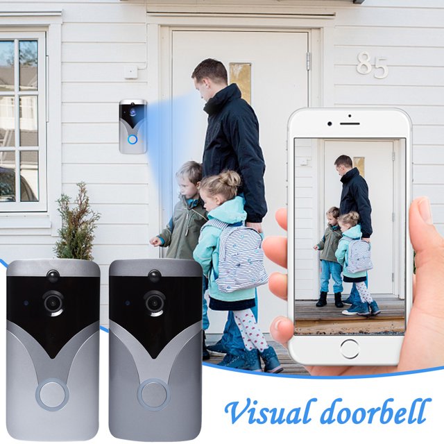 onlyliua Ofertas Del Día Liquidación Prime Canadá Cámara de Seguridad Inteligente Timbre de Puerta Inalámbrica con Wifi y Vídeo 1080P Hd de Dos Vías