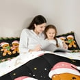 thumbnail image 4 of Homewish Cartoon Gingerbread Man 7-Piece Bedding Comforter Set for Kids Teens Girls,Happy Xmas King Bedding Sets,Christmas Festival Ultra Soft Bed Sheets,Luxury Bedroom Decor,Reversible, 4 of 8