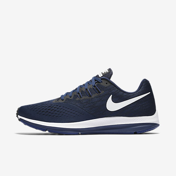 blanket advertise talent Nike ZOOM WINFLO 4 Mens Blue Athletic Running Shoes - Walmart.com